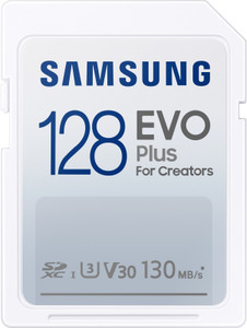 samsung mb-sc128kapc evo plus 128 gb sdhc class 10 130 mbs  memory card compatible with camera computer