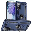 Compatible with Phone Case Samsung Galaxy S20 FE with HD Screen Protector, Military Grade, 16ft. Drop Tested, Ring, Shockproof, Protective Red