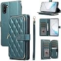 for Samsung Galaxy S23 FE Case Wallet, 6-Card Holder, Dark Green