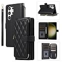 for Samsung Galaxy S23 Ultra Case Wallet, 6-Card Holder, Black