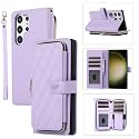 for Samsung Galaxy S23 Ultra Case Wallet, 6-Card Holder, Purple