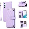 for Samsung Galaxy S24 FE Case Wallet, 6-Card Holder, Purple