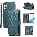 for Samsung Galaxy S24 FE Case Wallet, 6-Card Holder, Dark Green