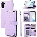 for Samsung Galaxy S24 Plus Case Wallet, 6-Card Holder, Purple