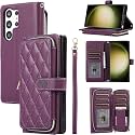 for Samsung Galaxy S24 Ultra Case Wallet, 6-Card Holder, Dark Purple