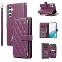 for Samsung Galaxy S25 Plus Case Wallet, 6-Card Holder, Dark Purple