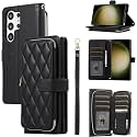 for Samsung Galaxy S25 Ultra Case Wallet, 6-Card Holder, Black