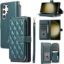 for Samsung Galaxy S25 Ultra Case Wallet, 6-Card Holder, Dark Green