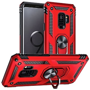 for samsung galaxy s9 case galaxy s9 case military grade 16ft drop tested ring shockproof protective phone case for samsung galaxy s9red
