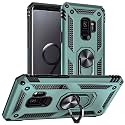for Samsung Galaxy S9 Case, Military Grade 16ft Drop Tested Ring Shockproof Protective Phone Case for Samsung Galaxy S9, Dark Green