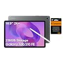 Samsung Galaxy Tab S10 FE Android Tablet (10.9" 2K+ Touchscreen, 8-Core, 8GB RAM, 128GB Storage + 128GB SD Card, S Pen, 20-Hr Long Battery Life, Dual Cameras, Lightweight, SM-X520, NA Version, Gray