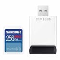 Samsung PRO Plus Full Size 256GB SDXC Memory Card + Reader, Up to 180 MB/s