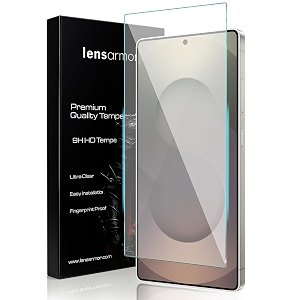 lensarmor samsung s25 ultra clear borderless tempered glass  premium military grade 9h screen protector for galaxy s25 ultra 5g  ultrasonic fingerprint compatible screen guard  edge-to-edge
