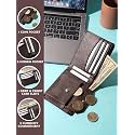 SAMTROH PU Leather Wallet for Men Brown