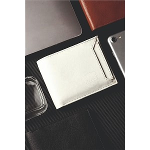 SAMTROH Pu Leather Wallet for Men White