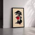 Samurai amp Bonsai Premium Framed Wall Poster