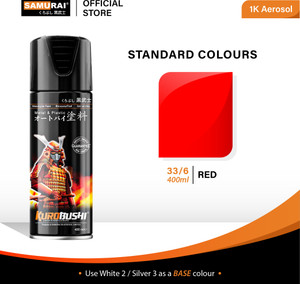 samurai kurobushi standard colours sp033 red spray paint 400 ml pack of 1