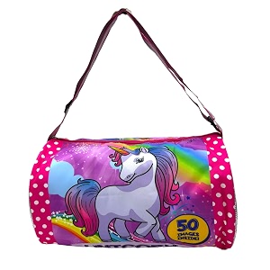 samvardhan duffle bag for girls 1 pcs unicorn duffle bag for kids  whimsical and sturdy bag  best for travel and play  return gifts birthday party for kids unicorn
