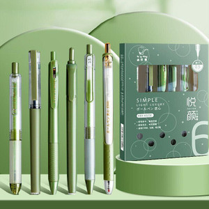 samvardhan green pastel gel pens highlighter set aesthetic school supplies 5pcs gel pen