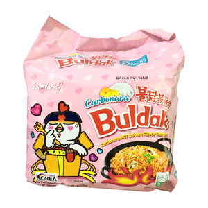samyang buldak carbonara hot chiken flavor ramen 140g  5packimported instant noodles 5 x 140 g