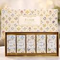 SAN-CHA Tea Boutique, Elixir Selection, Tea Gift Box, 5 Immunity Boosting Teas- Lavender, Rose, Turmeric, Tulsi &amp; Moroccan Mint, Tea Gifting, Tea Gift Hamper, 125 Gram