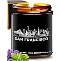 San Francisco Candle, Thoughtful San Francisco Skyline and City Gifts for Men & Women, Unique Souvenirs Ideas for Her, Best Sentimental Gifts for Moving Away, Ideal for Birthday, Christmas, Gift-Ready