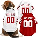 San Francisco Dog Clothes Jersey Style Custom Pet T Shirt with Personalized Name Number for Small Medium Large Dogs