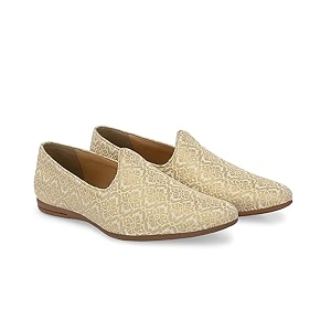 San Frissco Mens Embroidered Mojaris Casual Slip-On