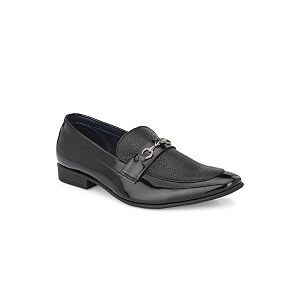 San Frissco Mens Formal Loafers Textured Leatherette
