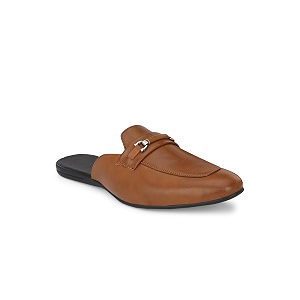 San Frissco Mens Loafers Textured Horsebit Mules