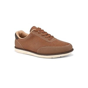 San Frissco Mens Perforated Sneaker Casual Lace-Up