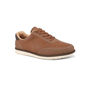 San Frissco Mens Perforated Sneaker Casual Lace-Up