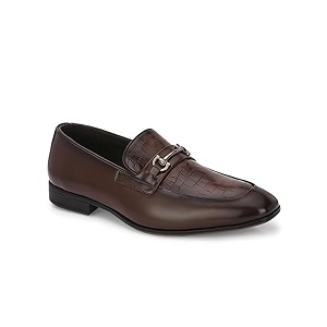 San Frissco Polyurethane Textured Formal Loafers with