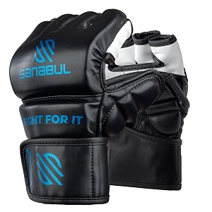 sanabul essential mma grappling gloves blackblue largex-large