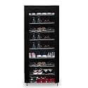 Multipurpose Rustproof Shoe Rack Metal, Foldable Wide Storage Rack for Shoes, Toys, Easy to Move &amp; Assemble (9 Shelves)(Black), Cm