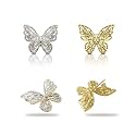 Sanas Butterfly Pin Brooch Crystal Pins 1Pc