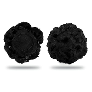 sanas hair bun accessories for women stylish 1pc artificial hair topper for women thin hair bun for woman trendy juda accessories for woman for wedding accessories for girls 1pc natural brown