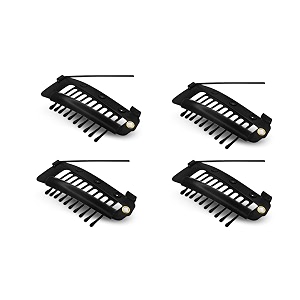 sanas hair extension clips for women 4pcs dupatta clips for brides 10 teeth safety pins for women saree pallu amp dupatta pin for head bridal safety amp hijab hair pins 4pcs black