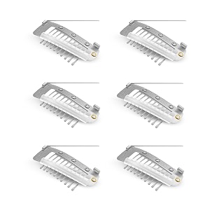 sanas hair extension clips for women 6pcs dupatta clips for brides 10 teeth safety pins for women saree pallu amp dupatta pin for head bridal safety amp hijab hair pins 6pcs silver