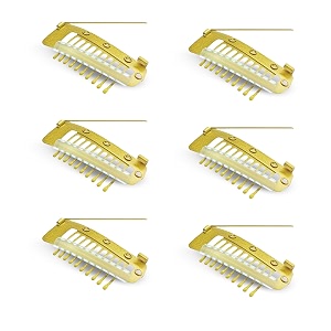 sanas hijab grip band 6 pcs dupatta pin for head with safety hijab pins for scarf snap wig clips chunni clip with safety hair extension clips silicone grip metal clip for women golden 6 pcs