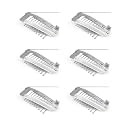 Sanas Hair Extension Clips For Women (6Pcs) Dupatta Clips For Brides (10 Teeth) Safety Pins For Women Saree Pallu &amp; Dupatta Pin For Head Bridal Safety &amp; Hijab Hair Pins (6Pcs) (Silver)