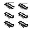 Sanas Hijab Pin (6 Pcs) Mini Self Lock Dupatta Pins For Women &amp; Girls, Strong Grip Styling Clip, Dupatta Pin For Head, Hijab Pins For Scarf Accessories For Woman (Black) (6 Pcs)