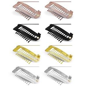 sanas hair extension clips for women 8pcs dupatta clips for brides 10 teeth dupatta safety pins fead bridal dupatta setting clip safety hijab hair pins 8pcs multicolor