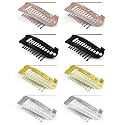 Sanas Hair Extension Clips For Women (8Pcs) Dupatta Clips For Brides (10 Teeth) Dupatta Safety Pins Fead Bridal Dupatta Setting Clip Safety Hijab Hair Pins (8Pcs) (Multicolor)