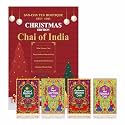 Sancha Tea Boutique, Chai of India Christmas Edition Gift Box | 4 Premium Masala Chai Blends – Original, Cardamom, Saffron & Mint | Spiced Black Tea Gift Set