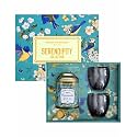 Sancha Tea Boutique, Serendipity Collection, Luxury Gift Box with Chamomile Green Tea Bags, 2 Double Wall Thermal Glass Cups, Elegant Tea Hamper for Corporate & Festive Gifting