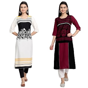 Womens Crepe Regular Kurta