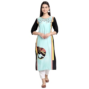 Womens Crepe Regular Kurta