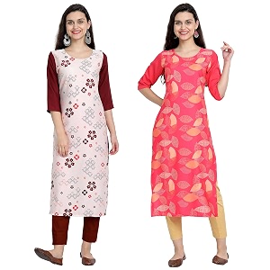 Womens Crepe Regular Kurta