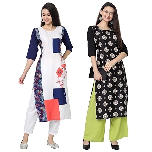 Womens Crepe Regular Kurta